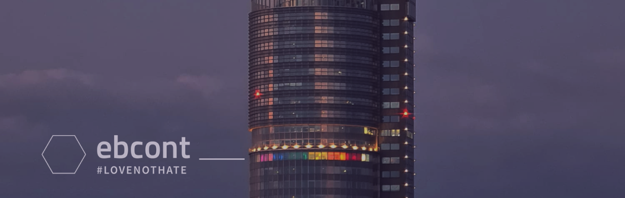 EBCONT feiert Pride und lässt den Millennium Tower in Regenbogenfarben strahlen.